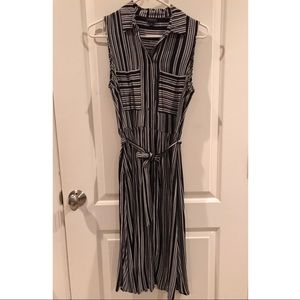 Who What Wear Collared Striped Dress